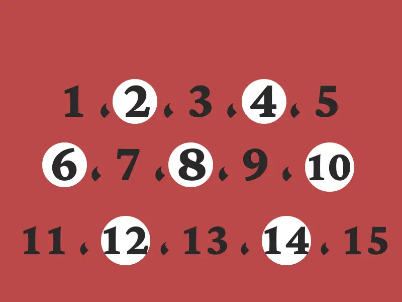 Odd and even numbers