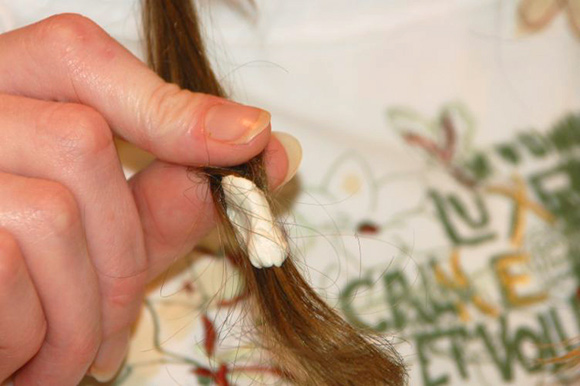 Removing gum from hair